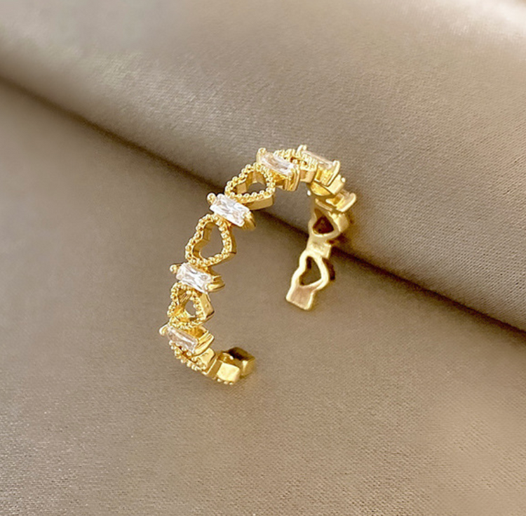 Evil Eye Ring. Custom-made Evil Eye Ring that is adjustable, 18k gold Plated, made with shiny Rhinestones and is water-resistant. Evil eye jewelry. Evil eye ring. Evil eye protection. 