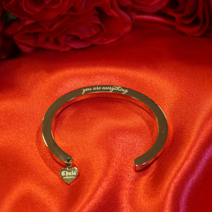 you are everything affirmation bangle. affirmation bracelet.